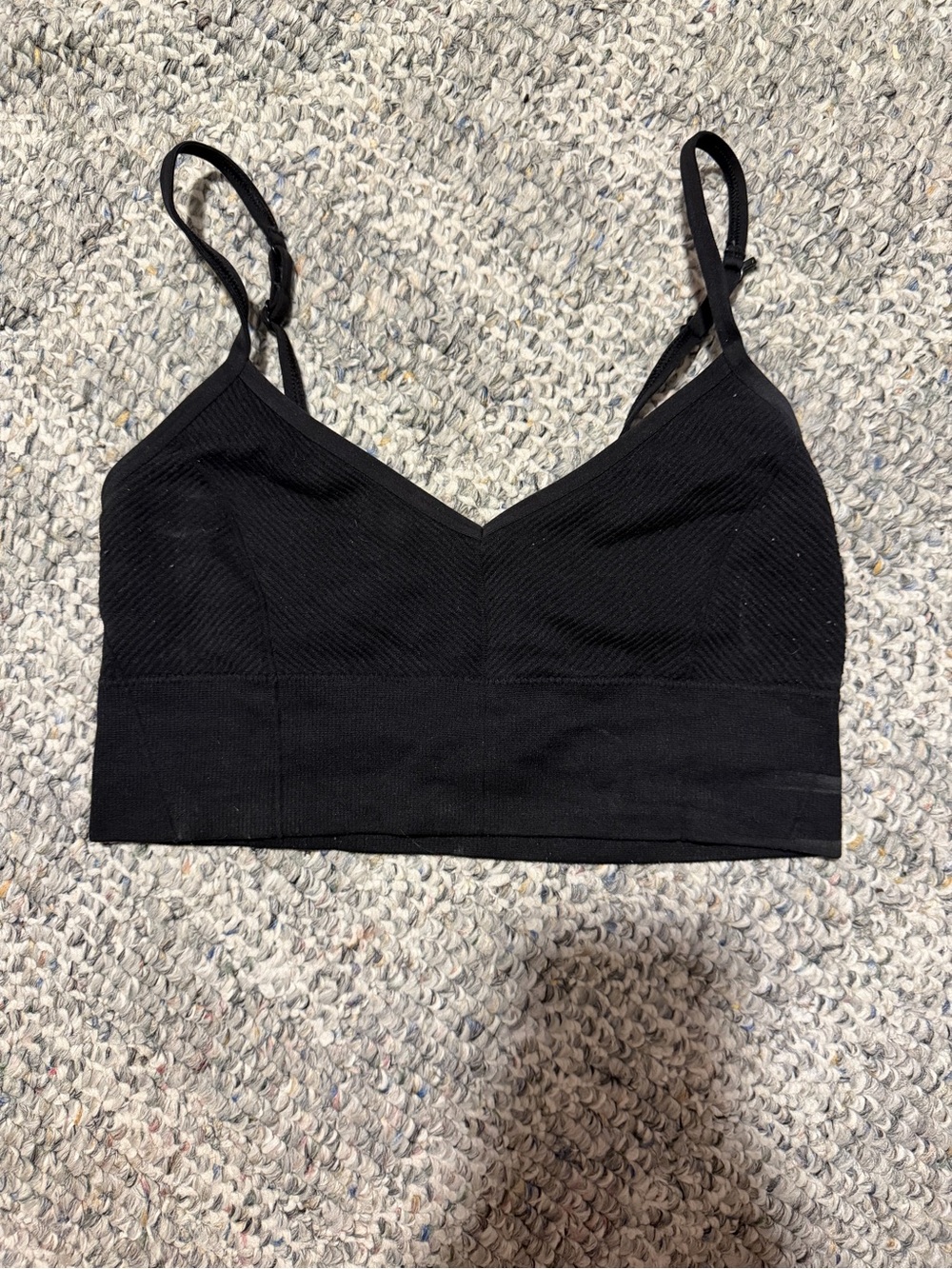 Black Seamless Longline Bralette - Women's Sports Bra